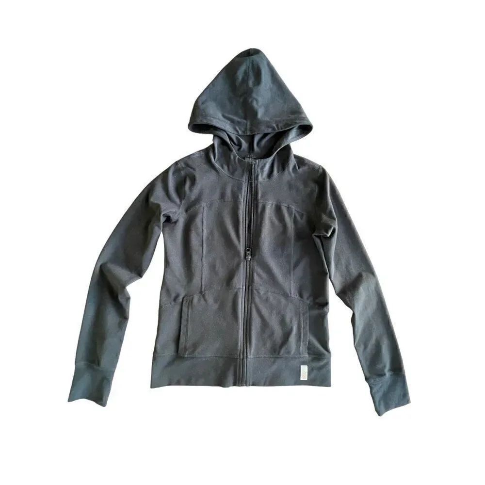 Zella Girl Black Zip Up Hoodie, Size XL 14/16